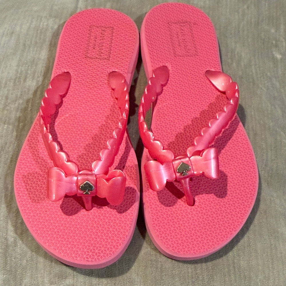 Kate Spade “Denise” Pink Jelly Flip Flop W/ Bow